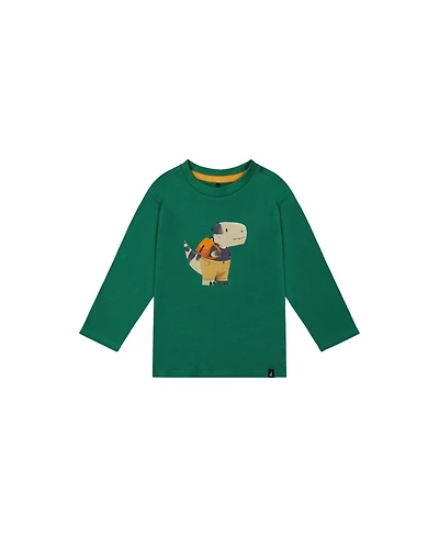 Deux par Deux Little and Big Boy 6-8 Long Sleeve Organic Cotton T-Shirt