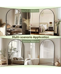 Antok Full Length Mirror, 72"x44" Floor Mirror for Bedroom, Hanging Mounted for Living Room Cloakroom