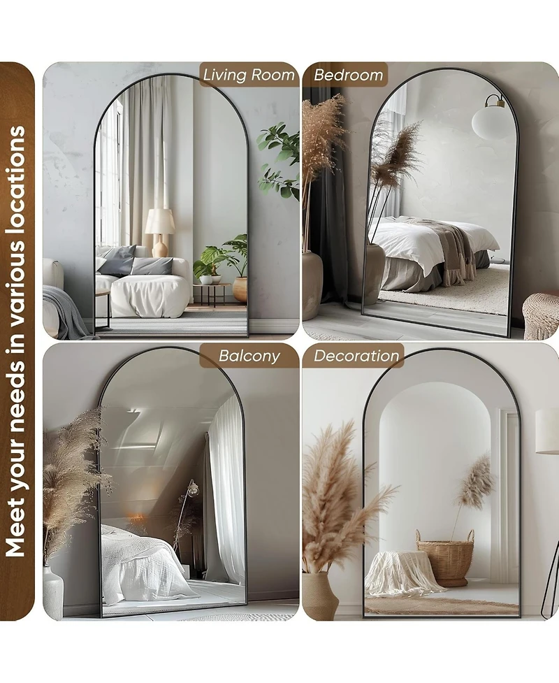 Antok Full Length Mirror, 76"x44" Floor Mirror for Bedroom, Hanging Mounted for Living Room Cloakroom