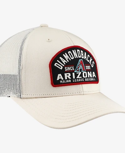 '47 Brand Men's Cream Arizona Diamondbacks Leland Adjustable Trucker Hat