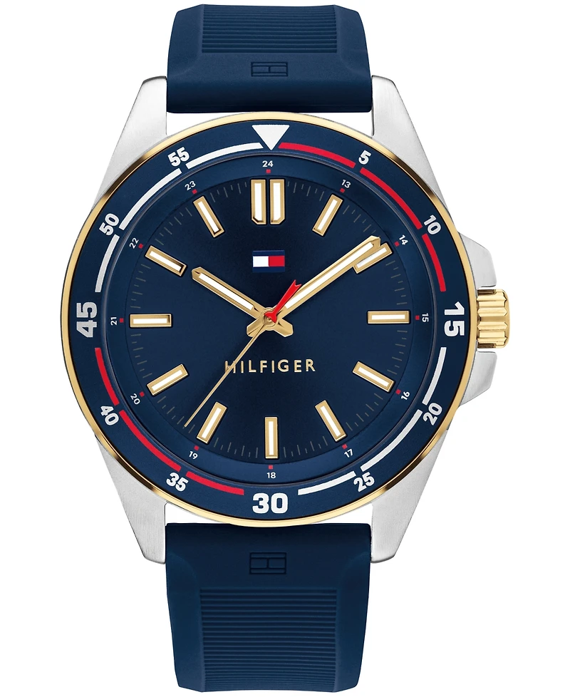 Tommy Hilfiger Men's Quartz Navy Silicone Strap Watch 42mm