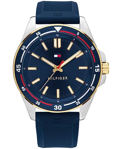 Tommy Hilfiger Men's Quartz Navy Silicone Strap Watch 42mm