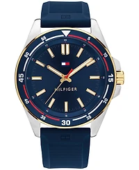 Tommy Hilfiger Men's Quartz Navy Silicone Strap Watch 42mm