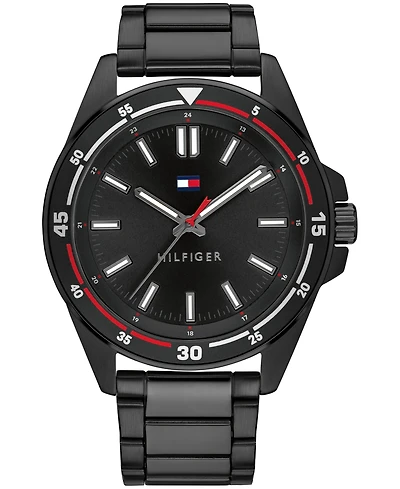Tommy Hilfiger Men's Quartz Black Ip Stainless Steel Bracelet Watch 42mm