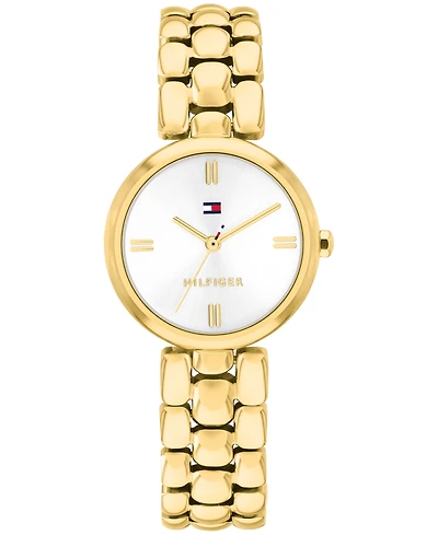 Tommy Hilfiger Women's Quartz Gold-Tone Stainless Steel Bracelet Watch 26mm