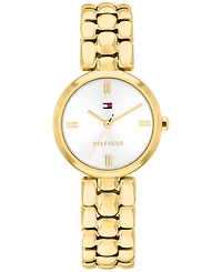 Tommy Hilfiger Women's Quartz Gold-Tone Stainless Steel Bracelet Watch 26mm
