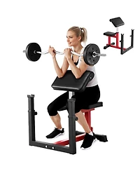 Sevorley Adjustable Weight Bench with Leg Extension and Preacher Curl, 440 lb Capacity