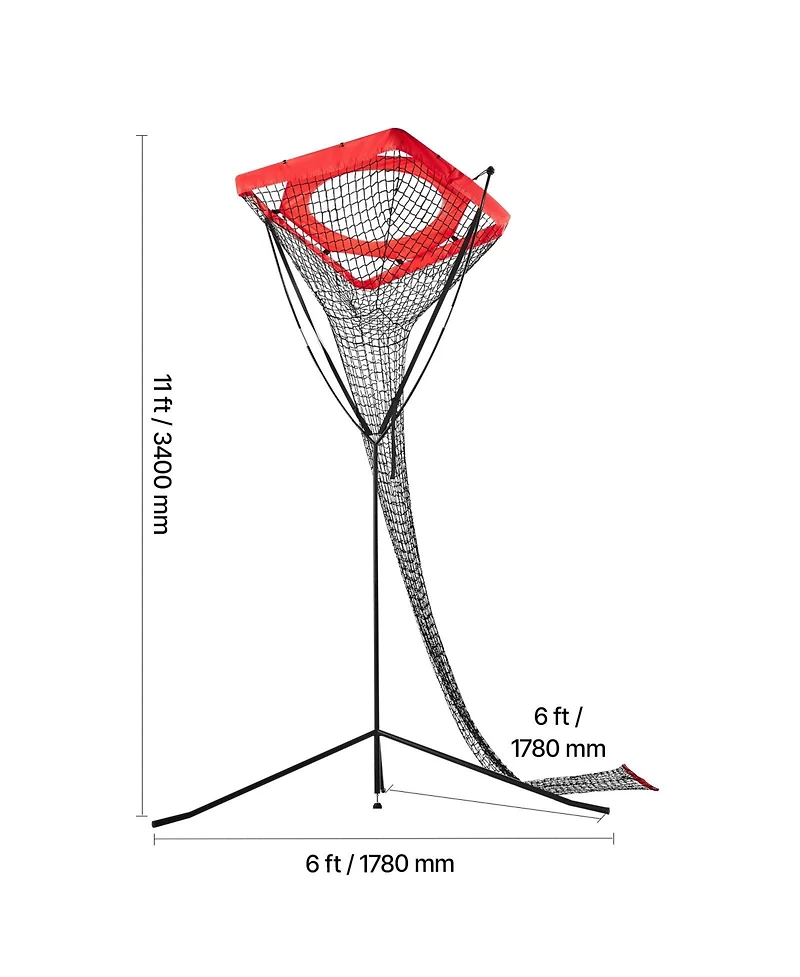 Sevorley Volleyball Setter Training Net, Height and Angle Adjustable Target Trainer