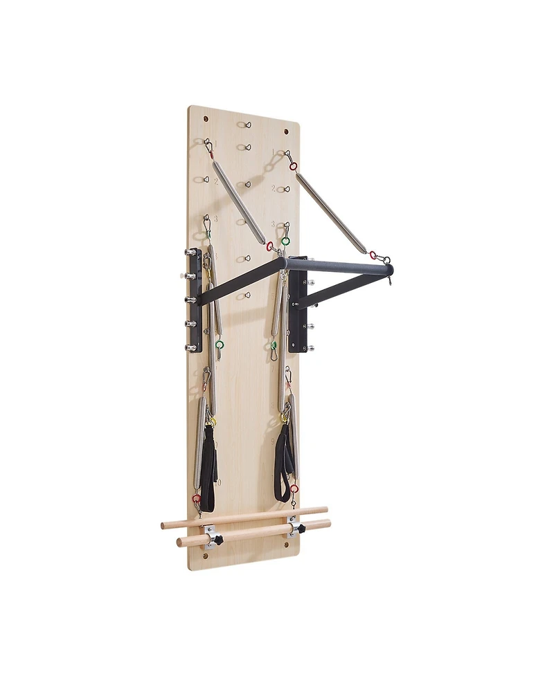 Sevorley Wall Mounted Pilates Reformer, Maple Springboard with Resistance Springs