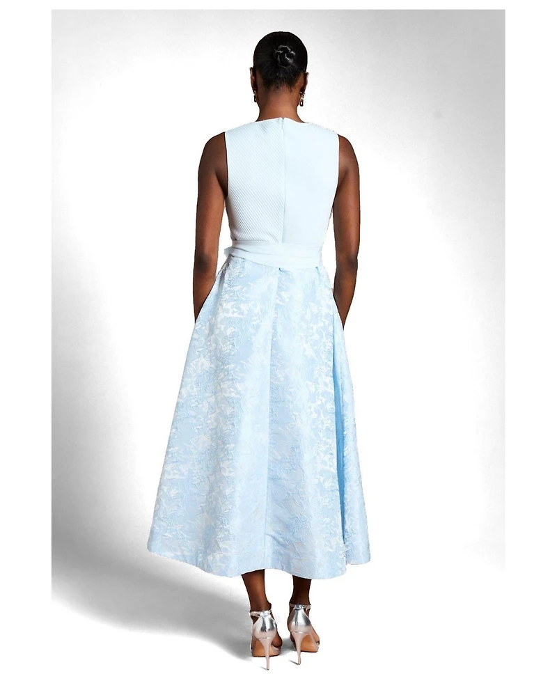 Coast Women's Bandage V-Neck Jacquard Midi Dress