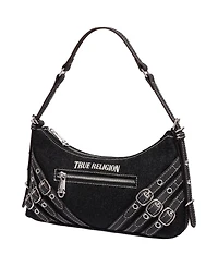 True Religion Women's Triple Straps Denim Shoulder Bag