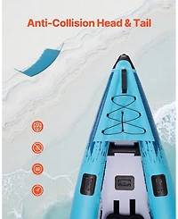 Sevorley 2-Person Inflatable Kayak, 700 lb Capacity with 2 Paddles, Hand Pump and Carry Bag
