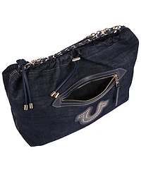 True Religion Women's Vintage Chain Denim Hobo Bag
