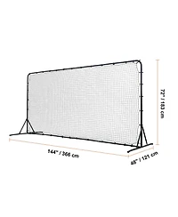 Sevorley Soccer Rebounder Net, 12x6 ft Steel Frame Kickback Wall with Carry Bag