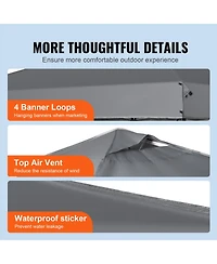 Sevorley Pop Up Canopy Tent, 10 x 10 feet, Waterproof Instant Gazebo with Roller Bag and 4 Sandbags