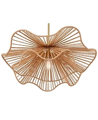 Possini Euro Design Possini Euro Largo 29 3/4" Wide Gold and Natural Rope Modern Pendant