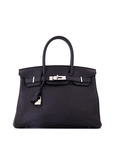 Pre-Owned HERMES Birkin 30 Handbag Black Togo with Palladium Hardware