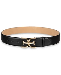 Sam Edelman Double-e Logo Plaque Belt