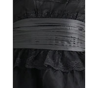 Betsey Johnson Juniors' Dressed To Frill Strapless Ruffle Dress