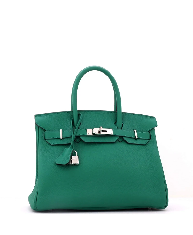 Pre-Owned HERMES Birkin 30 Handbag Verso Clemence with Palladium Hardware