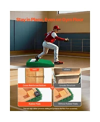 Sevorley Portable Baseball Pitching Mound, 31 in with Antifade Turf and Pitching Rubber