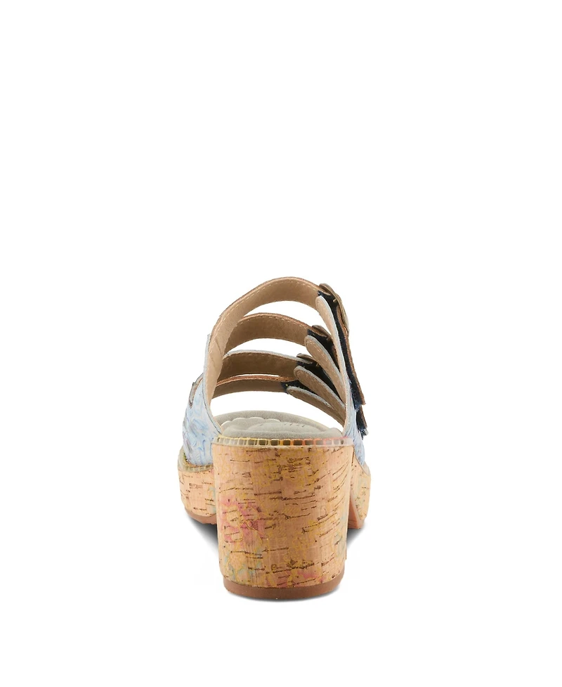 L'Artiste Women's Teetimer Platform Sandal with Molded Footbed