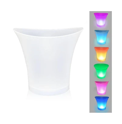 Piscifun 5L Led Ice Bucket 7 Color Changing Waterproof Portable for Party Home Bar