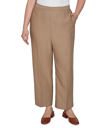 Alfred Dunner Plus Union Square Neutral Woven Short-Length Pants