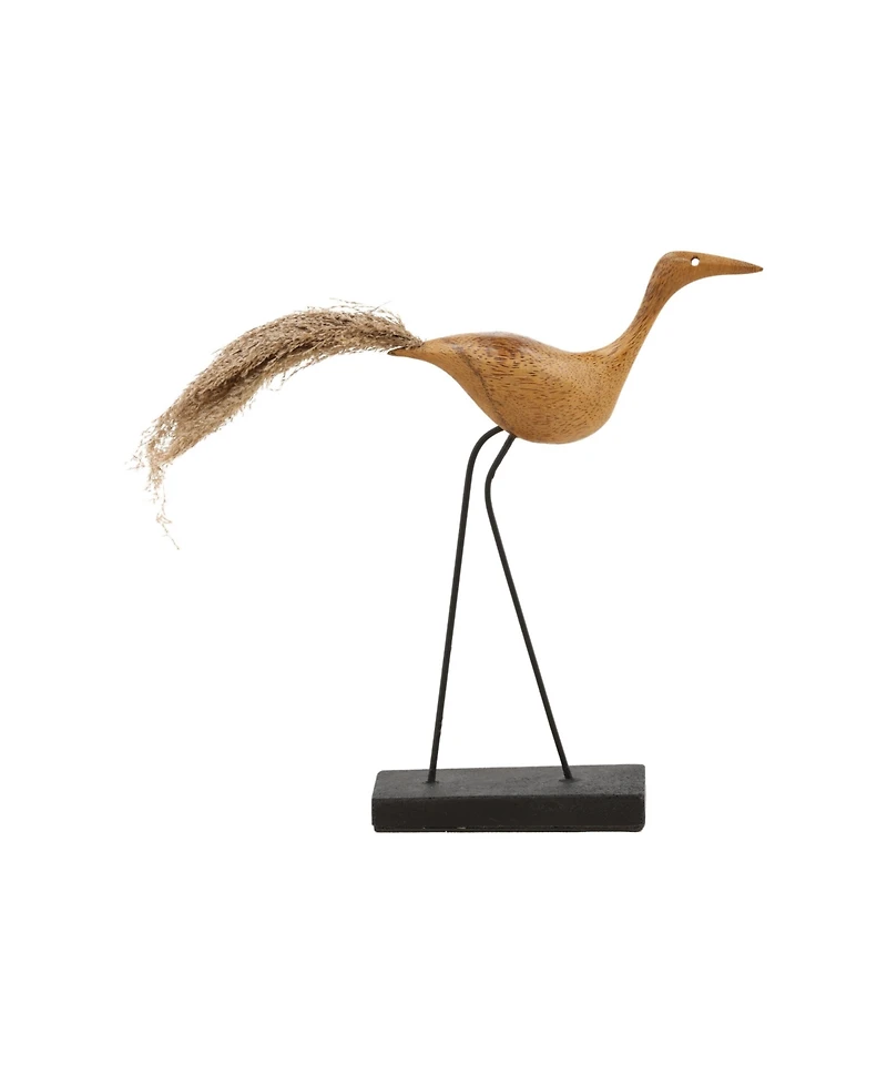 Dovetail Furniture Zephyr Bamboo and Stone Bird Sculpture