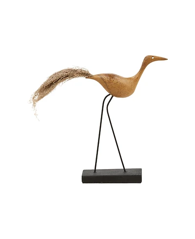 Dovetail Furniture Zephyr Bamboo and Stone Bird Sculpture