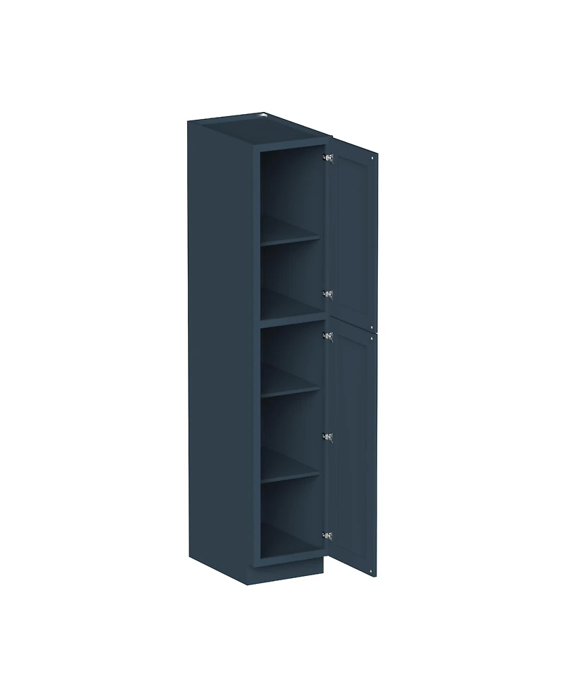 Boyel Living 90 Inch Hight. Pantry Cabinet 2 Doors 4 Shelves, Kitchen with Solid Wood Frame, Soft-Close Hinges