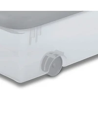 Sterilite 56 Qt Wheeled Under Bed Storage Container, Plastic Bin, 4 Pack