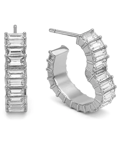 And Now This 18k Gold Plated Brass Heart Hoop Earrings, Macy's Exclusive