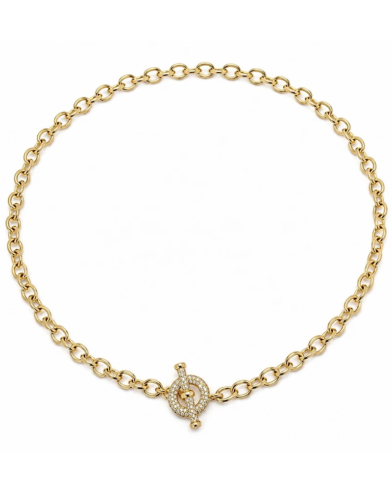 And Now This Cubic Zirconia Toggle Necklace
