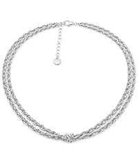And Now This Silver Plated Knotted Chain Necklace