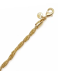 And Now This Silver, Gold Plated Brass Twisted Chain Bracelet