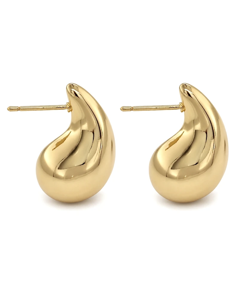 And Now This 18K Gold Plated or Silver Teardrop Small Stud Earrings