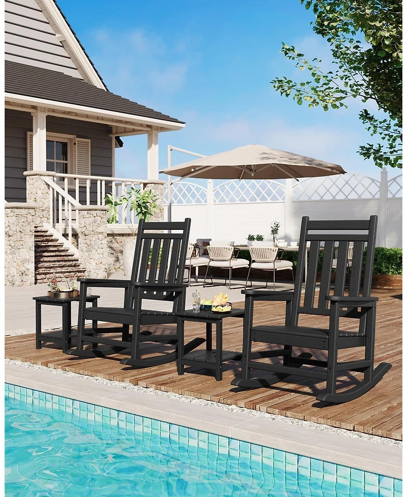 homfan Set of 2 Hdpe Side Table