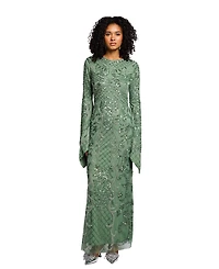 Maryisa Women's Embellished Long-Sleeve Maxi Dress