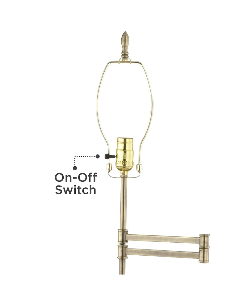360 Lighting Modern Adjustable Swing Arm Floor Lamp 70" Tall Brass Metal Drum Shade for Living Room Reading House Bedroom