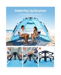 Sevorley Aluminum Hard Shell Rooftop Tent for 2-3 Person with Led Light and Thick Mattress
