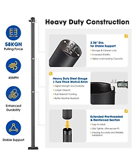 Yescom String Light Poles Festoon Posts with Bracket Clamp for Event Party Garden Deck Decor Patio Sun Shade 4 Pack