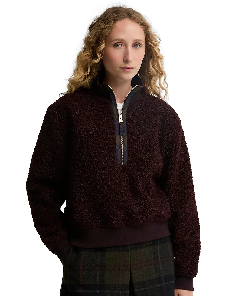 Barbour Women's Fawne Quarter-Zip Fleece Sweatshirt