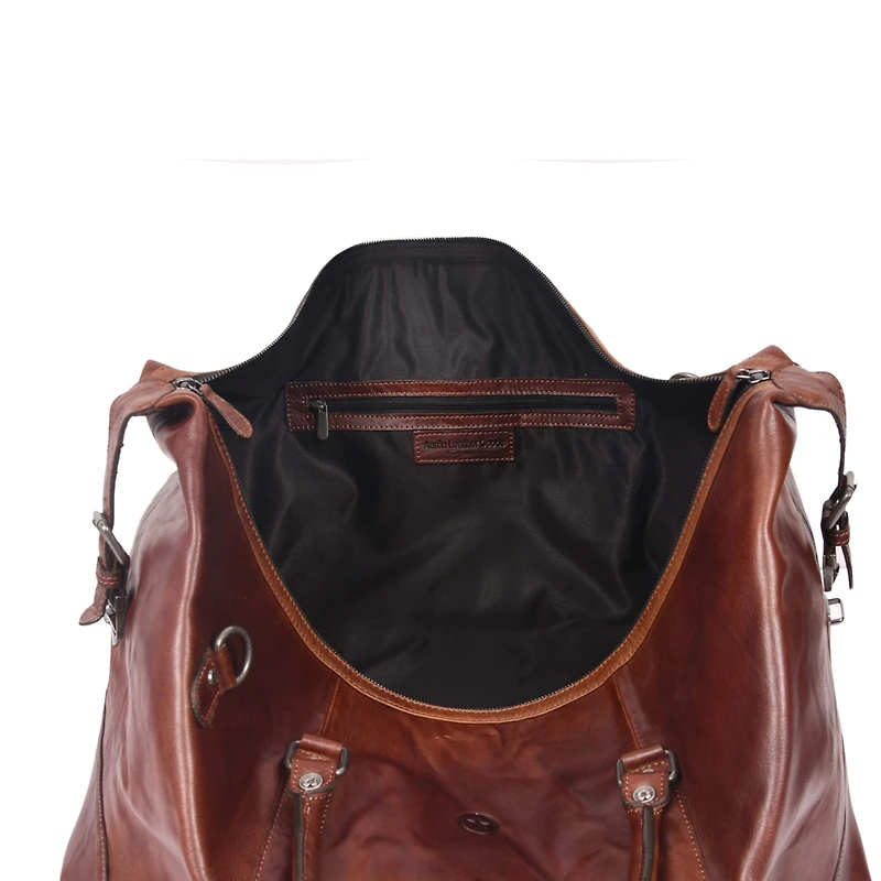 20 Inch Leather Canvas Duffle Bag