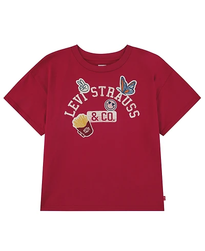 Levi's Toddler Girls' 2T-4T Patches Oversized T-Shirt