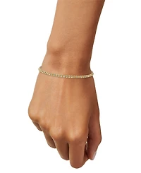 Macy's Two-Tone Ice Chain Bracelet in 10k Yellow Gold