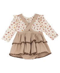 Rare Editions Baby Girls' Fall Corduroy Top and Romper, 2-Piece Set