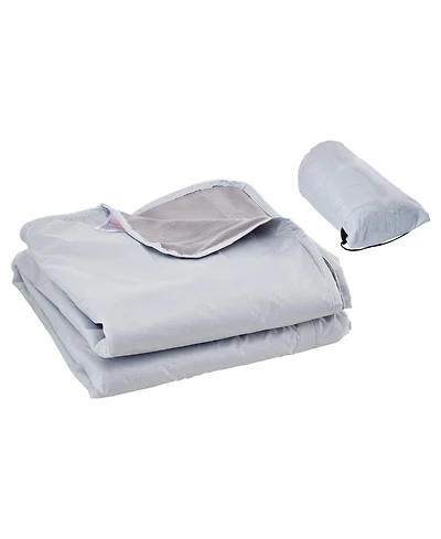 Sevorley Wearable Camping Blanket, Waterproof Fleece Stadium Blanket, 79 x 59 in