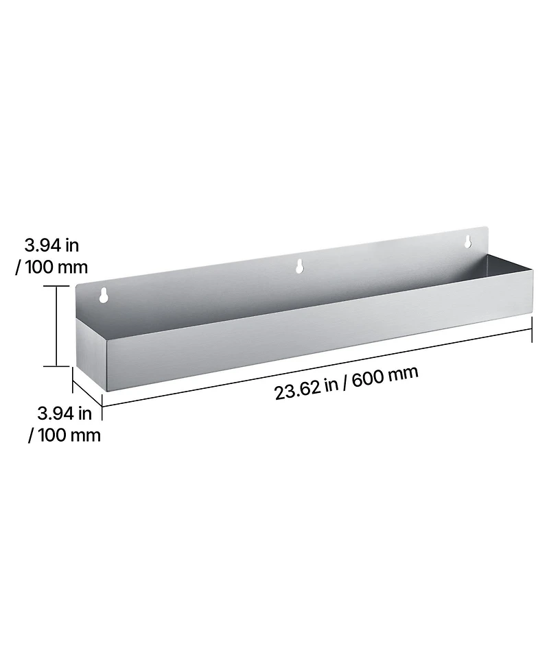 Sevorley Stainless Steel Bar Speed Rail, 24 Inch Wall-Mounted Liquor Bottle Holder Rack