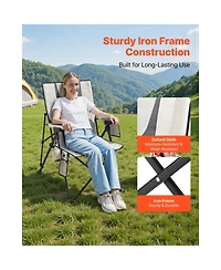 Sevorley Heated Camping Chair with 3 Heat Settings, High Back Folding Chair, 260 lb Capacity